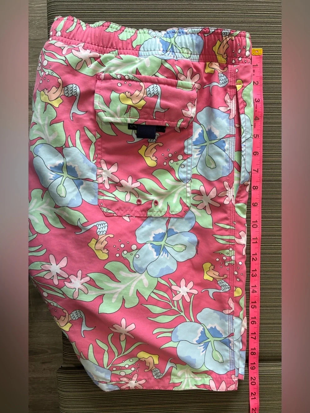Men's Vineyard Vines Mermaid Hawaiian  Floral Swim Trunks XXL beach vacay resort